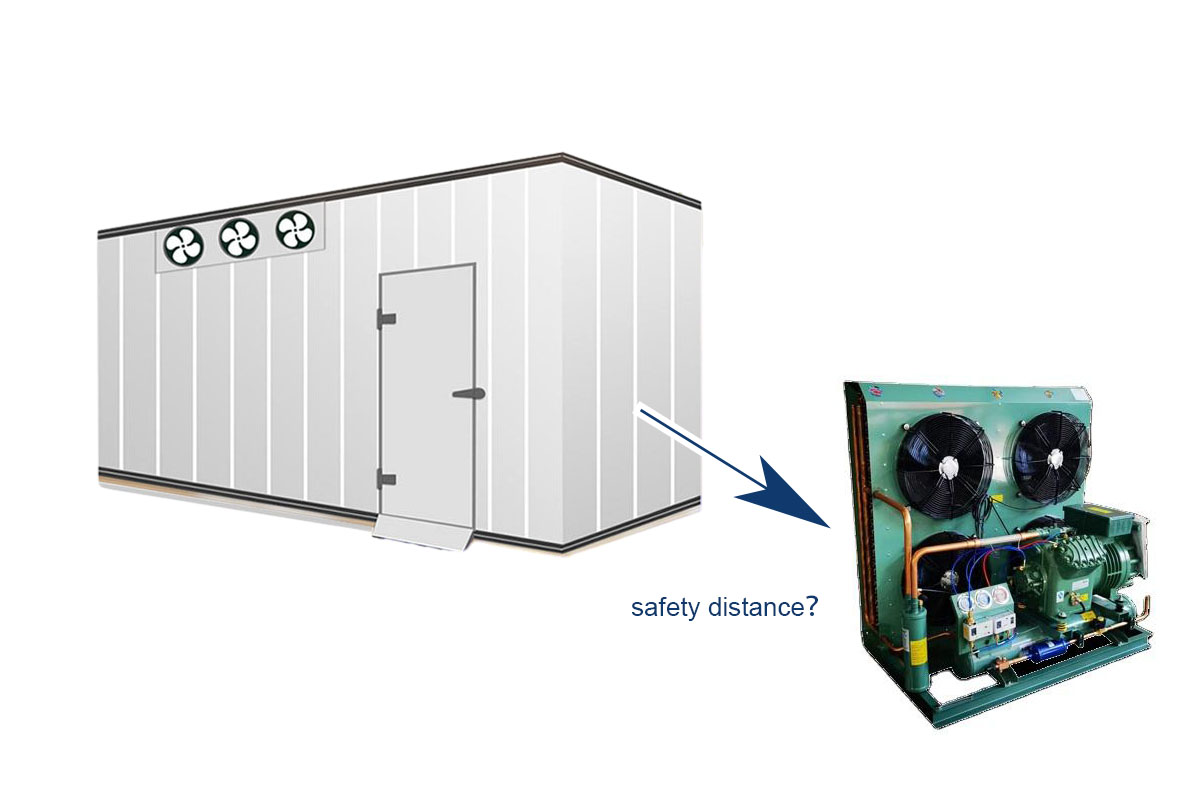 What are the hidden dangers of cold storage units being too close to walls? What is the safe distance?